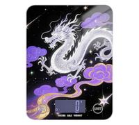 Stars Purple Shining Dragon - Báscula digital pequeña para alimentos, fácil de limpiar, 11 libras/1 onzas, escala de 5 kg/5 g para alimentos con 4 unidades para hornear keto (pilas no incluidas)