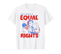 Stars Stripes and Equal Rights 4th of July Women's Rights Camiseta