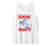 Stars Stripes and Equal Rights 4th of July Women's Rights Camiseta sin Mangas