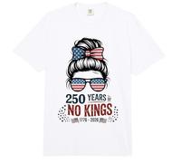 Stars Stripes Girl 250 Years NO Kings Bandera de Colores Cheer Comfort Colors Adult Heavyweight T-Shirt