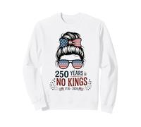 Stars Stripes Girl 250 Years NO Kings Bandera de Colores Cheer Sudadera