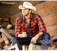 Stars&Stripes Lumber Jack Camisa Country Occidental Canadiense Roja/Negra