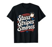 Stars Stripes S'Mores 4 de Julio Camping Camiseta