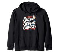 Stars Stripes S'Mores 4 de Julio Camping Sudadera con Capucha
