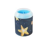 Stars Twinkling in The Dark Sky - Limpiador portátil para perros y mascotas, cepillo de silicona suave, kit de limpieza de pies para gatos y perros