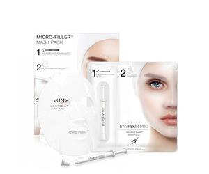 STARSKIN Pro Micro-Filler Mask Pack - Antienvejecimiento - Contiene micropirámides de ácido hialurónico - 1 jeringa de relleno y 1 máscara de fusión