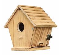 STARSWR Casa para pájaros, casa de pájaros Azules al Aire Libre para Espacio Exterior, casa de pájaros de Madera, pinzón cardenales, Caja de anidación para observación de Aves Silvestres