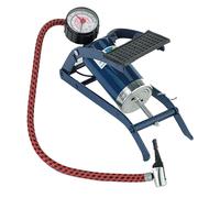 START - Bomba de Pedal con Manómetro, Uso en Emergencias para Coche, Blanco, Material Caucho