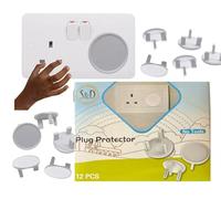 Start and Drive Ltd Cubierta de enchufe de plástico, protector de protección contra golpes, seguro para niños, fácil instalación, (paquete de 12)