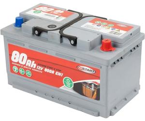 Start Batería sellada Stop& de 80 Ah, 12 V, 720 A (EN1), casete L3 con polo positivo derecho, tecnología EFB, medidas 27,5 x 17,5 x 19 cm