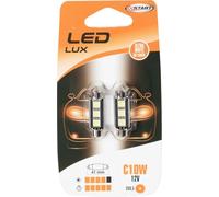 START Bombillas tipo torpedo para coche, 3 LED, 12 V, 10 W, dos piezas, 41 mm, iluminación para matrículas de coche