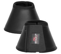 Start - Campanas para caballos - Campanas de neopreno con cierre de velcro, protección contra sobreabundancias, función No Turn, negro, par (negro, M)