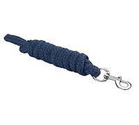 Start - Cuerda para caballo de 2 m, resistente, con gancho de pánico, para pony, burro, cabra, cuerda suave y resistente (azul oscuro, mosquetón)