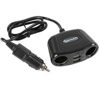 Start Divisor de encendedor de cigarrillos de 2 vías con USB-A + USB-C, adaptador de coche de carga rápida para teléfonos inteligentes, tabletas y dispositivos electrónicos