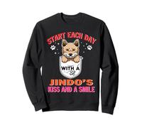 Start Each Day with A Jindo Dog Kiss Smile Puppy Sudadera