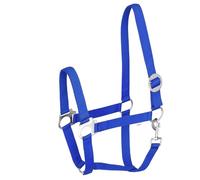 Start Economic - Cabestro para caballos, de nailon ajustable con mosquetón, resistente y cómodo, material suave que repele la suciedad (azul real, sangre caliente))