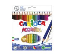 Start Electric | Lápices Acuarelables Hexagonales Carioca Acquarell, 3.3mm de grosor - Escritura Suave, Colores Intensos, Fácil de Afilar y Agarre Cómodo - Ideales para Escuela, Oficina y Manualidades