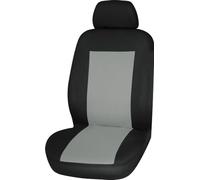 Start Funda de Asiento Delantero Individual Saturn, Negra y Gris, Adecuada para Todos los Coches, también Compatible con Asientos con reposabrazos