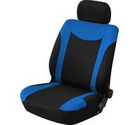 Start Funda de Asiento Delantero Individual Uranus, Protector de Asiento, Negra y Azul, Adecuada para Todos los Coches, también para Asientos con reposabrazos
