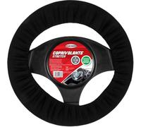 Start Funda elástica para Volante de Coche de 37 a 39 cm de diámetro, Negra, Universal, poliéster TPR, no tóxica, Probada en máquina