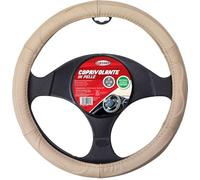 Start Funda para Volante de Coche, Piel para Adultos, Color Beige, Comodidad, Seguridad, 37 x 39, protección, Universal