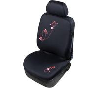 Start Funda Universal para Asiento Delantero Individual Glamour, Color Negro y Rojo