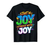 Start In Joy Finish with Joy Lema Positivo |- Camiseta