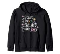 Start In Joy Finish with Joy Lema Positivo - Sudadera con Capucha