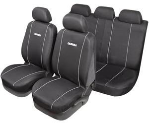 Start Juego Completo de Fundas de Asiento Carrera Universal Negro-Gris