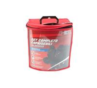 Start Juego Completo de Fundas de Asiento Universal Glamour Negro-Rojo