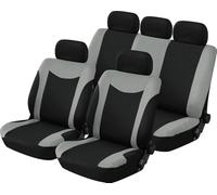 Start Juego Completo de Fundas y reposacabezas Uranus, Negro y Gris, para Todos los Coches, incluidos los Asientos con reposabrazos