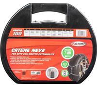Start Juego de 2 cadenas para nieve aprobadas | Grupo 100 | 7 mm de grosor | Montaje en placa de vídeo | Instalación sencilla en 3 minutos | Máximo silencio | Camisetas de repuesto | Guantes incluidos