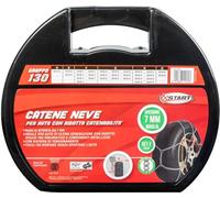 Start Juego de 2 cadenas para nieve aprobadas | Grupo 130 | 7 mm de grosor | Montaje en placa de vídeo | Instalación sencilla en 3 minutos | Máximo silencio | Camisetas de repuesto | Guantes incluidos