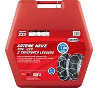 START Juego de Cadenas de Nieve de Dos Piezas del Grupo 225 de 16 mm para vehículos Todoterreno y Transporte Ligero