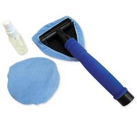 Start Kit de rasqueta Magic Glass Cleaner: limpiacristales con Mango telescópico y paño de Microfibra, Ideal para Parabrisas y Superficies de difícil Acceso