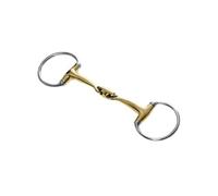 Start - Mordida de cabeza de oliva de 16 mm anatómica y doble fractura de níquel plateado - amigable con los bozos, presión uniforme, comunicación suave entre jinete y caballo (13,5)