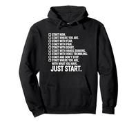 Start Now Business Fitness Motivación Decir Empieza Ahora Sudadera con Capucha