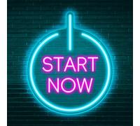 Start Now Señal de neón USB alimentado con interruptor regulable para decoración de fondo de pared Empieza ahora Iluminar Señal de neón para gimnasio de oficina Regalo de decoración11.02 * 13.39In