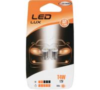 Start Par de 2 bombillas LED de advertencia T4W para luces de coche BA9s de 12 V, 4 W
