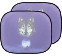 Start Par de Cortinas Laterales electrostáticas con Forma de Lobo para bebés, Coche Tintado, 44 x 36 cm