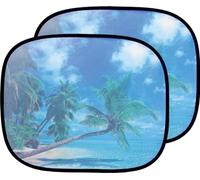 Start Par De Cortinas Laterales Electrostáticas Stick It Palme para Niños, Oscurecer Las Ventanas del Coche, Protección Solar, 44 X 36 Cm