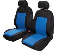 Start Par de Fundas para Asientos Delanteros Saturn, airbag Universal para Coche, reposacabezas, poliéster, Confort, Negro y Azul
