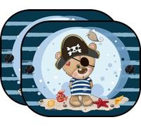 Par de toldos Laterales con ventosas Que Incluyen un gráfico de Osito de Peluche de 44 x 36 cm, protección Solar Universal para niños