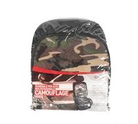 Start - Respaldo de Coche Multitemporada | Camuflaje Verde | Universal con Reposacabezas | Poliéster Extralargo | Rizo Suave | Relleno de Espuma | 1 Unidad