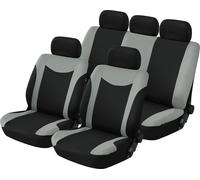 Start Juego Completo De Fundas Y Reposacabezas Uranus, Negro Y Gris, para Todos Los Coches, Incluidos Los Asientos con Reposabrazos
