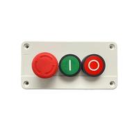 Start Stop NC Emergency Stop NO Red Green Control Circuit 600V 10A Off-ON-Off Flat Push Button Switch(Symbol) Controls Switches