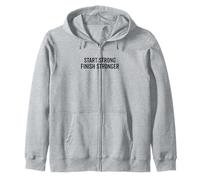 Start Strong Finish - Cita de motivación más Fuerte Sudadera con Capucha