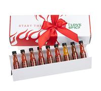 Start the Fire Caja Regalo - 9 x 20 ml Salsas Picantes Fermentadas - De Suave a Extremo - Set de Cata de Chile - Artesanales - Sin Aditivos