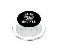 Start Your Engines - Coche de Carreras con Bandera a Cuadros Vintage PopSockets PopGrip para MagSafe