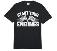 Start Your Engines Vintage Check Flag Race Car Costume Comfort Colors Adult Heavyweight T-Shirt